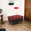 Ensemble de repose-pieds de rangement pour salon - structure en bois massif-1714676576