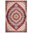 Marisol Blue Red Beige Oriental Machine Printed Cotton Polyester Area Rug-145770645
