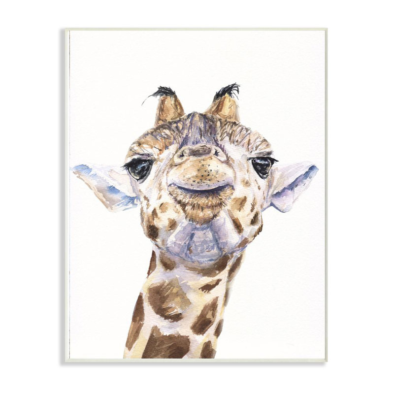 Grande tête de girafe Beckey, Plaque murale, H 15 po x l 10 po x P 0,5 po