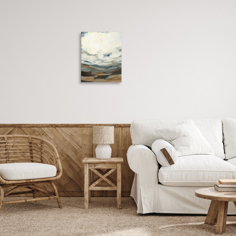 Toile abstraite avec nuages lourds par Haley Knighten, H 20 po x l 16 po
