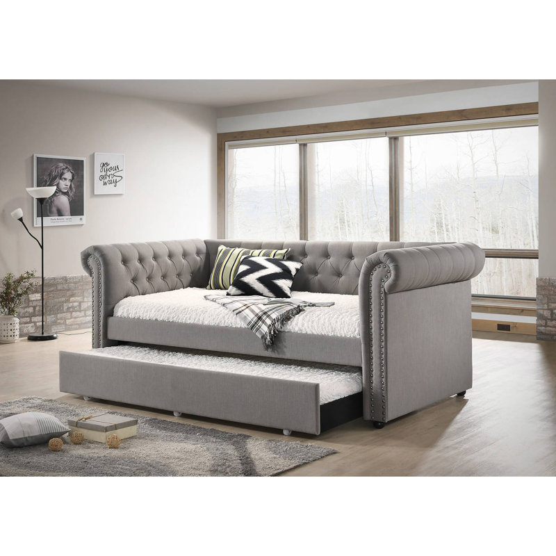 Luxueux 1Pc Modern Estesthetic Beautiy, Gris, Complet/Double