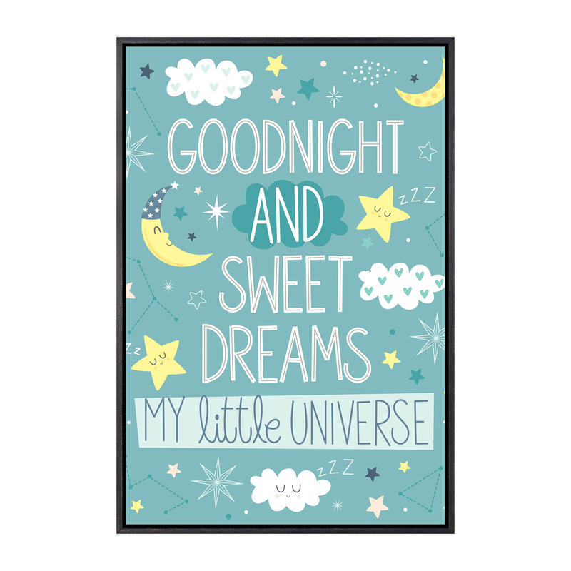 «Baby My Little Universe II» par Ilis Aviles, reproduction d'art textuel, H 60 po x l 40po x P 1,5 po, Pas de tapis