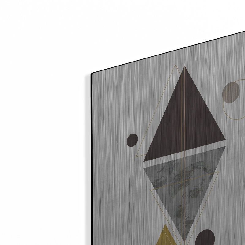 Ivy Bronx «Deco Black Triangle» par Sabrina Balbuena, art mural en métal