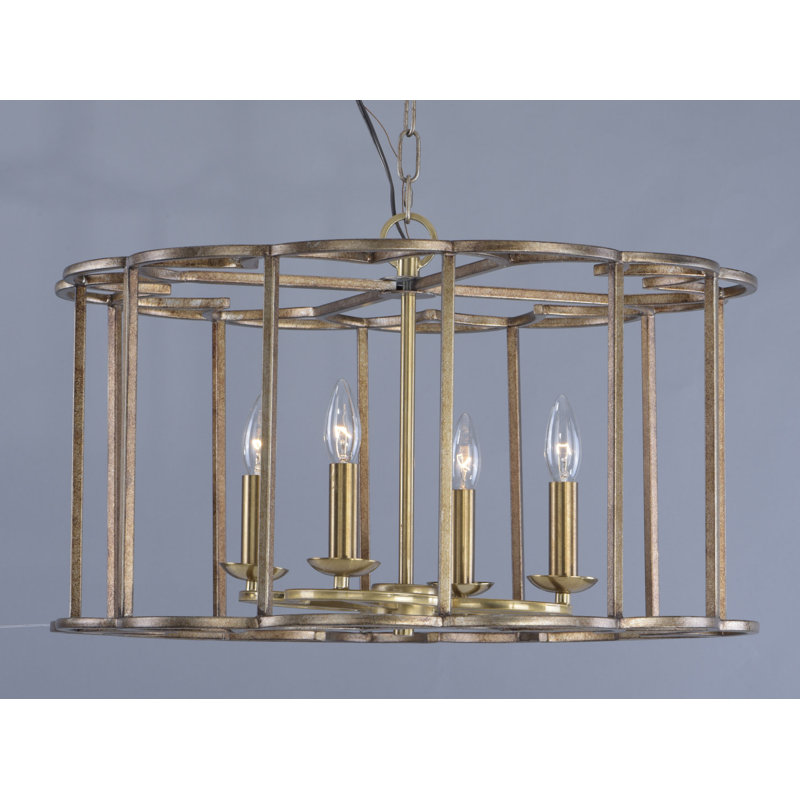 Eutha 4 - Light Dimmable Drum Chandelier