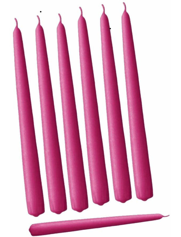Unscented Taper Candle, 10" H x 0.875" W x 0.875" D, Berry