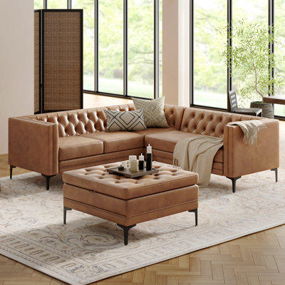 Brinna 2-Piece Faux Leather Living Room Set