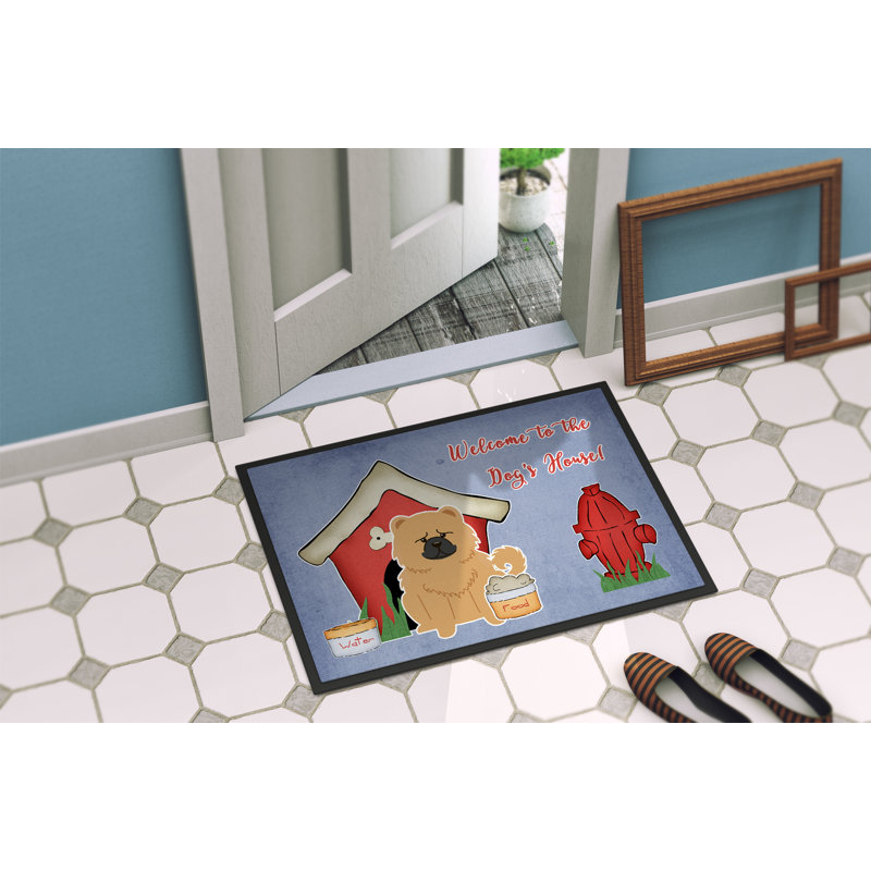 Tapis d'extérieur antidérapant Chuan Chow, Rectangle 1 pi 6 po x 2 pi 3 po, Crème