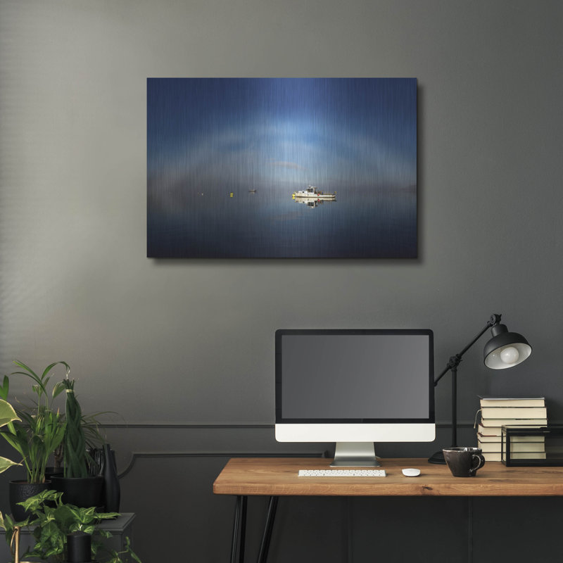 Art mural en métal Latitude Run® «Fogbow» par Rick Berk, H 24 po x l 36 po