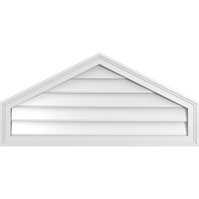 Peaked Surface Mount Signature Urethane Non-Functional Gable Vent 6/12 Pitch Primed Tan, 18" H x 38" W x 1.5" D