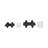 Douwina 2 Pieces Barwa Objects With Crystal Cubes, Black