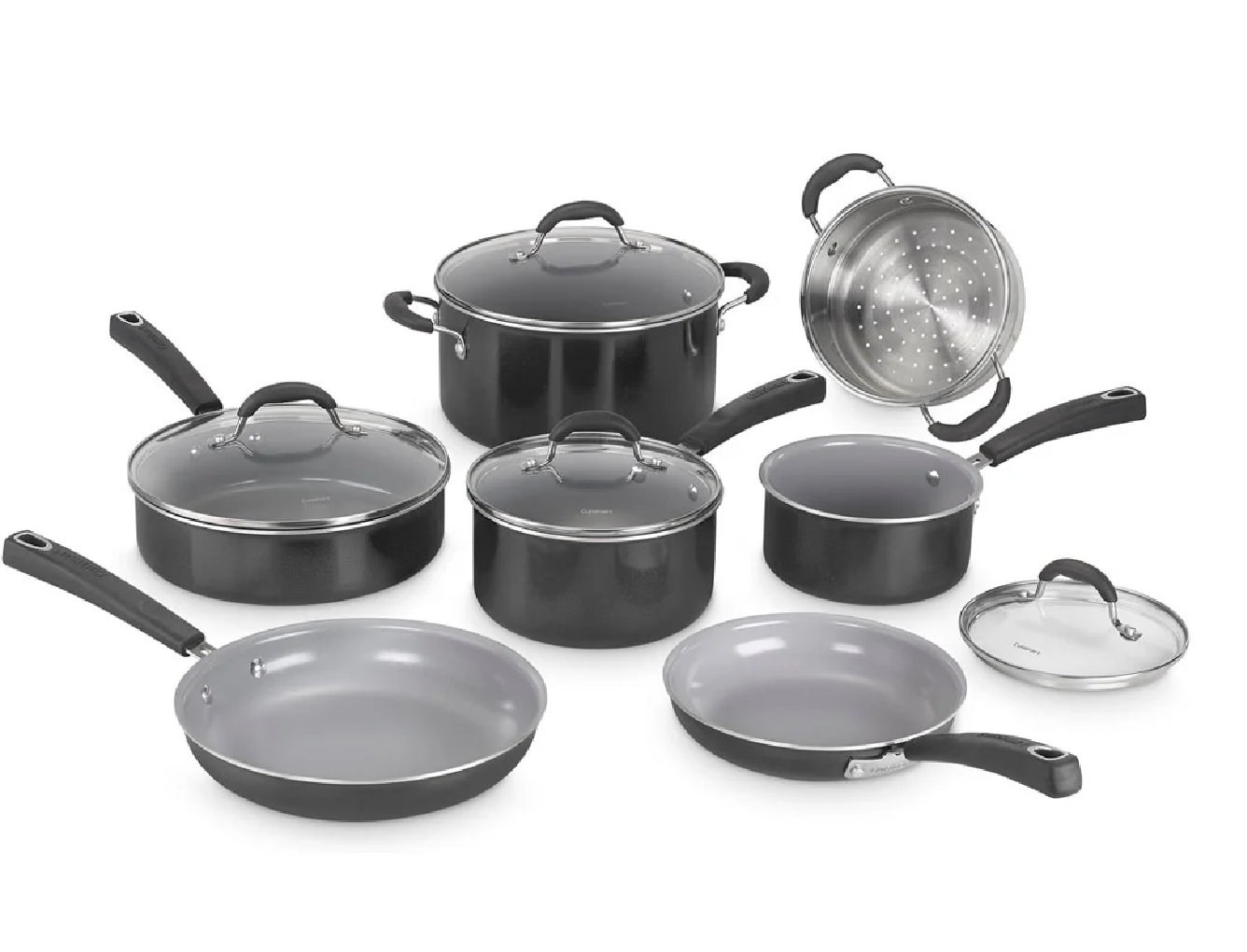 Cuisinart Ceramica XT 11-Piece Non-Stick Cookware Set, Black