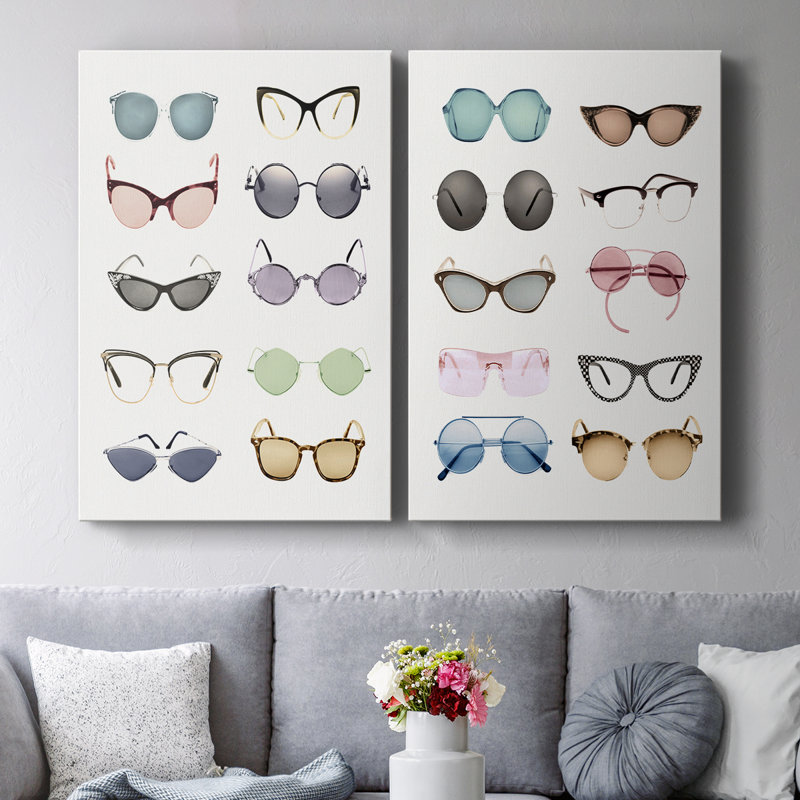 Vintage Glasses I-Premium Gallery Wrapped Canvas -Ready to Hang