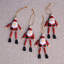Dancing Santas Wood Ornaments