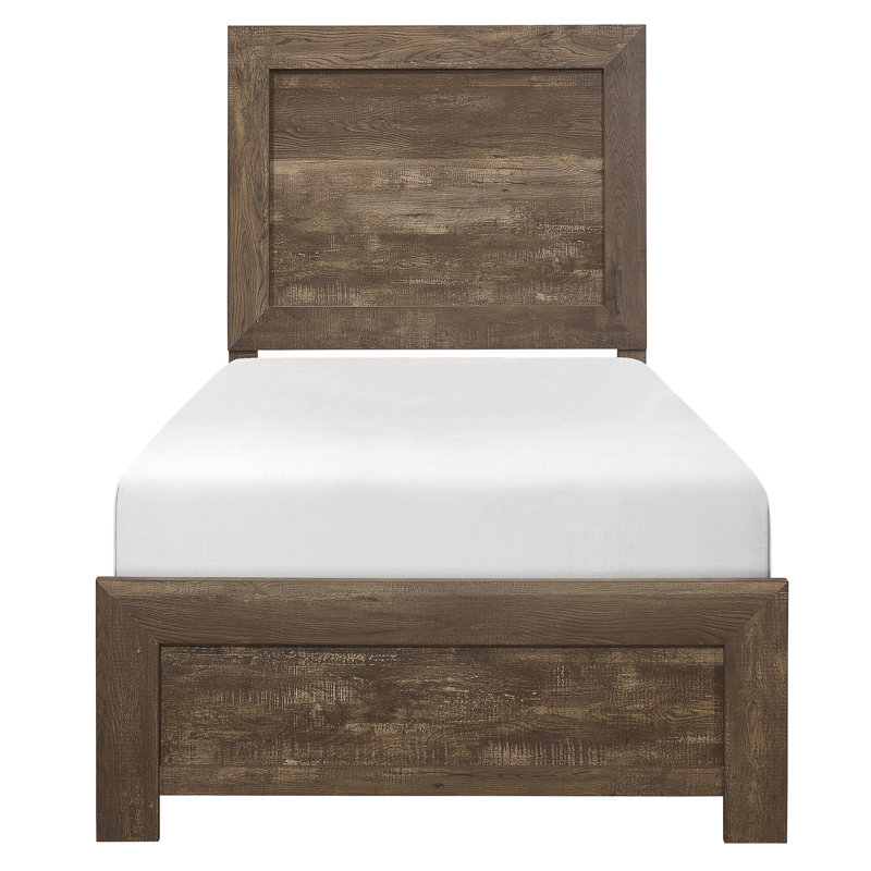 Grand lit blanc avec tête de lit et rails, conception solide de taille exquise, Grand lit, Blanc