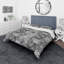 Ensemble de housse de couette à feuilles géométriques designart-35229272