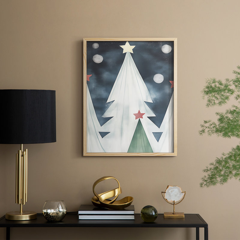 Christmas Holiday Art DCCCLV Framed Print - Solid Wood, H 15 po x l 12 po, Natural