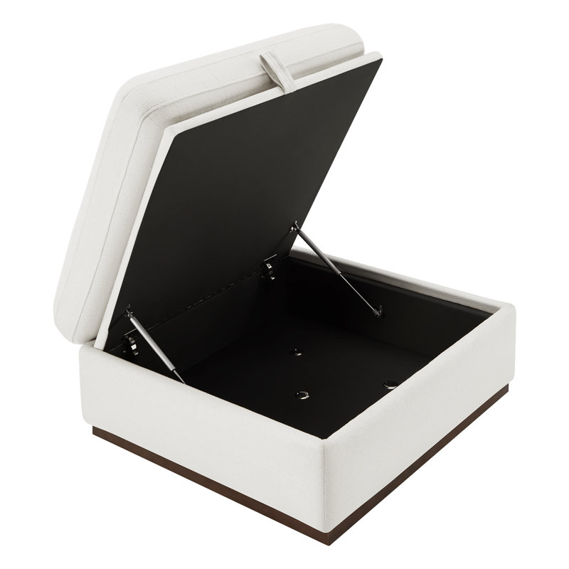 Canapé modulaire 6 pièces avec repose-pieds Sayette l 146 po, Polyester blanc crème