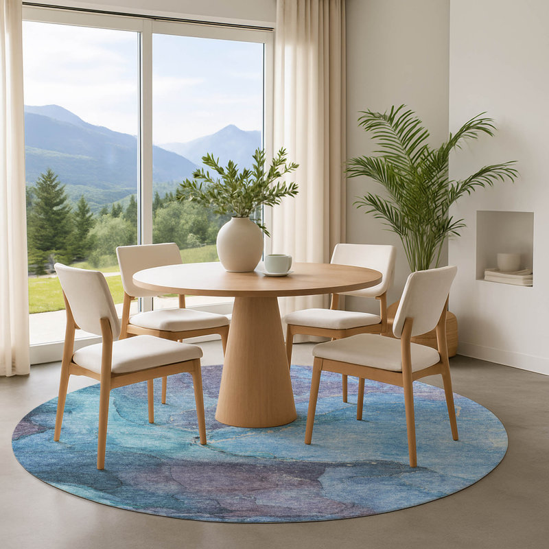 Premium Machine Washable Verlin AMF1781 Contemporary Rug, Round 8'