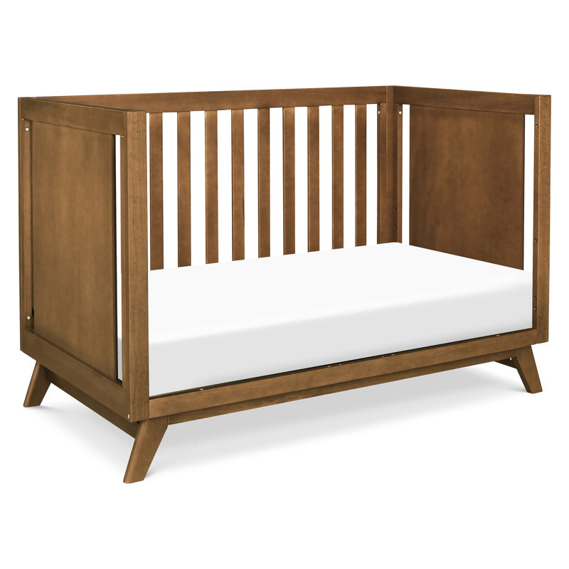 Lit de bébé convertible 3-en-1 Otto, Noyer / bois