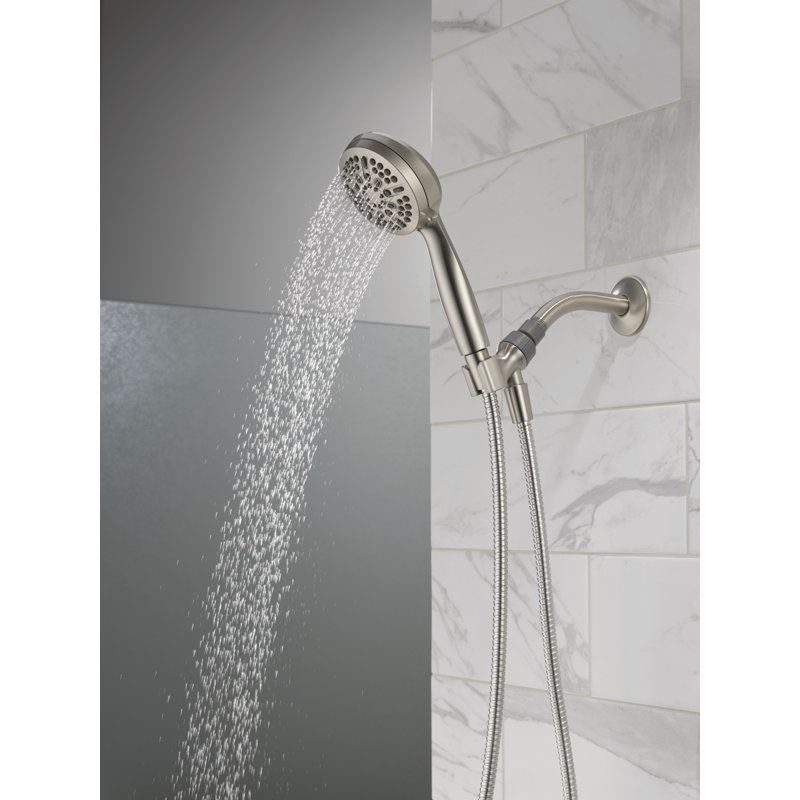 5-Spray Handheld Shower Head, Shower Head with Hose, Spotshield Brushed Nickel