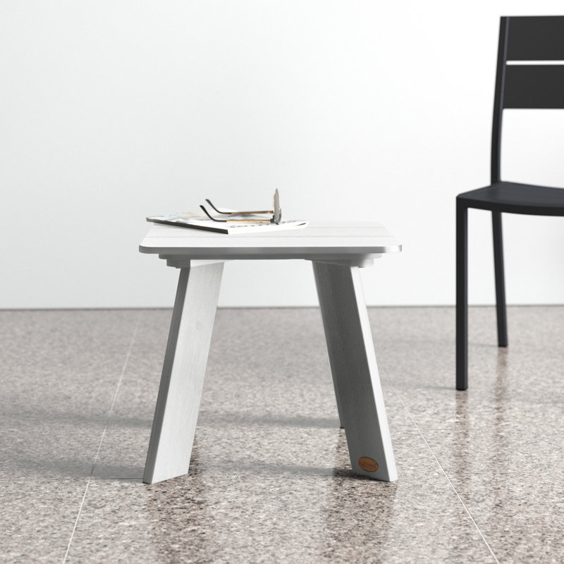 Table d'appoint en plastique Byrnes, Blanc