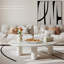Modern Cashew-Shaped Coffee Table – Minimalist Open Design Centre Table for Small Spaces and Apartments