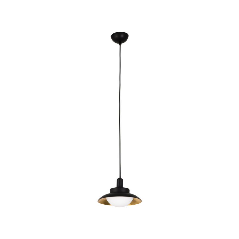 Hale 1 - Light Cone Pendant, Black, Black/Copper