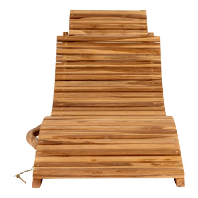Huber 185cm Long Teak Single Chaise