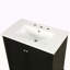 Meuble-lavabo 30 po avec lavabo, armoire de salle de bain multifonctionnelle avec portes et tiroir, bois massif et panneau de fibres à densité moyenne