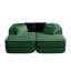 Canapé de 77,2 po en tissu pelucheux sans assemblage de 32,2 po d'épaisseur, sans assemblage, canapé moelleux et confortable, canapé-lit, conception contrastée, esthétique symétrique, pour le salon, vert-1894515128
