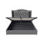 EU Double & King Velvet Ottoman Bed with Smart LED & Wireless Charging, Storage Headboard, 140/160x200cm in Grey/Beige-1343790475-1343790478