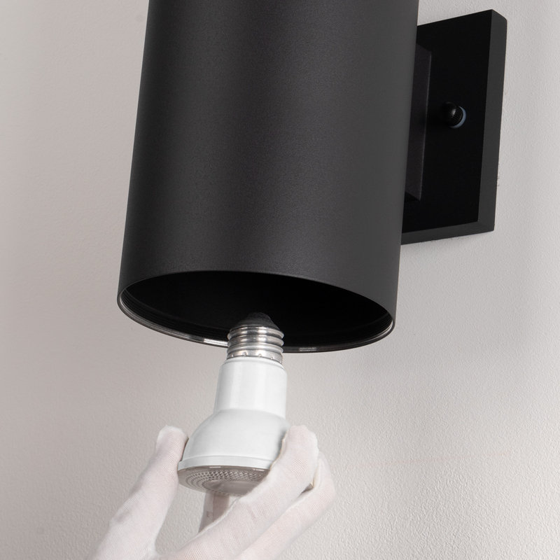 Lanterne murale d'extérieur à 2 ampoules Ramage noir mat H 13,78 po, H 13,78 po x l 5,12 po x P 7,09 po