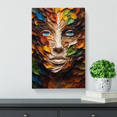 Leaf Orphism Art - Wrapped Canvas
