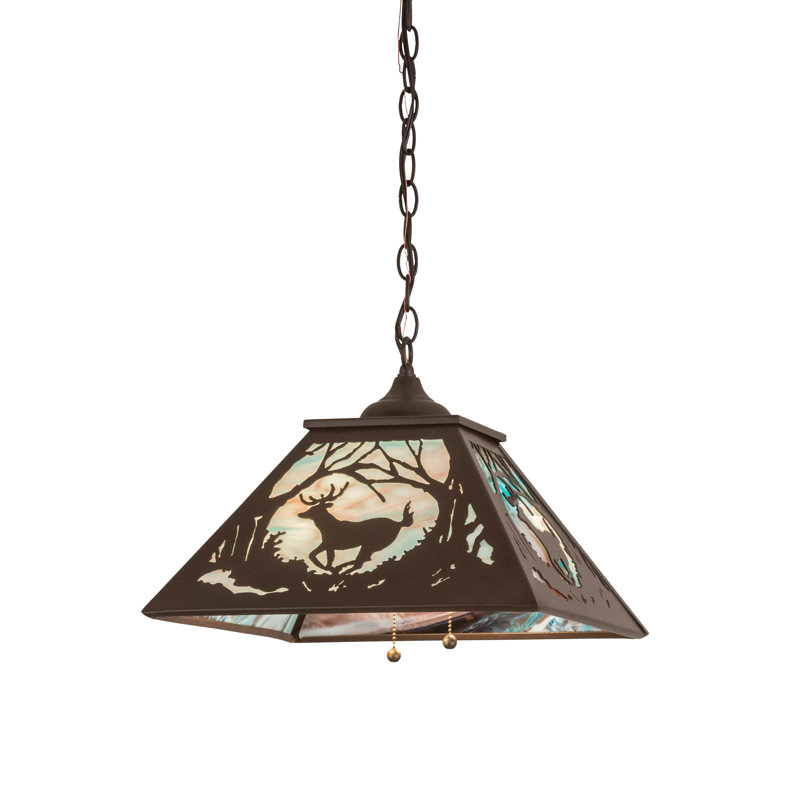 Luminaire suspendu unique à 2 lumières Thanos