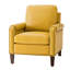 Fauteuil Lucien en cuir véritable de 80 cm de large-1380500854