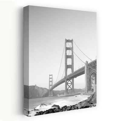 Usa California San Francisco Golden Gate Bridge Colourful Contemporary Sunset Architecture Art