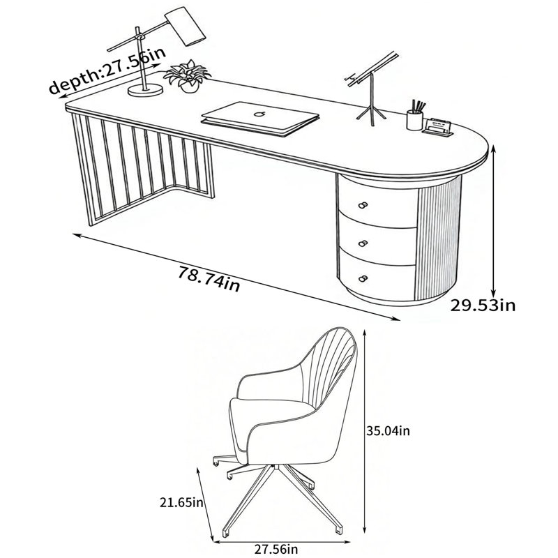 Luxury-Style Modern Office Desk