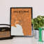 Melbourne City Map 1 Piece Wall Art-166252789