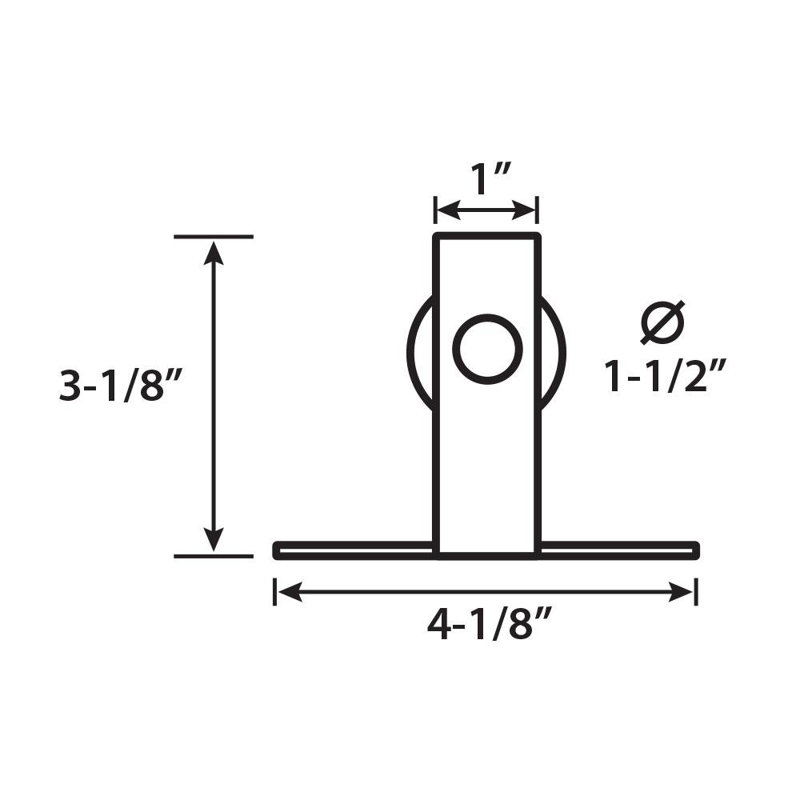 48 in. Stainless Steel Mini Sliding Barn Door Hardware Kit