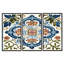 «Mediterranean Tiles in Retro Blue I», reproduction sur toile 3 pièces-2134314540-2134314541
