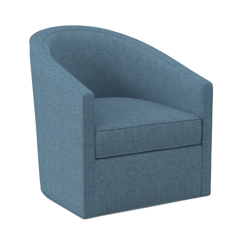Archer Swivel Barrel Chair, Edworth Ocean Viscose