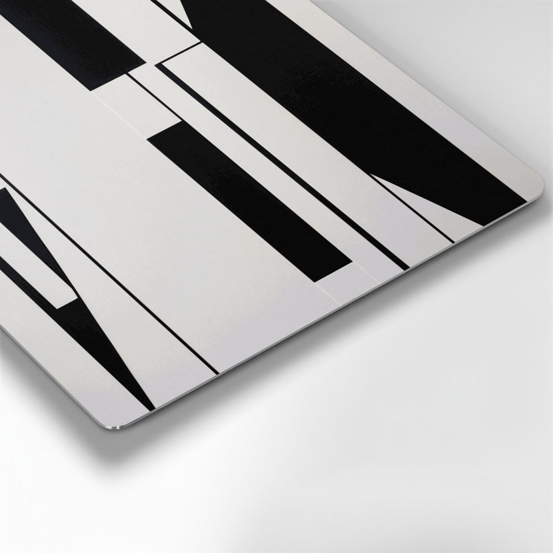 Minimalisme 7, art mural gris en métal, 11" H x 14" W