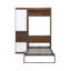 Lit escamotable simple avec armoire murale, blanc