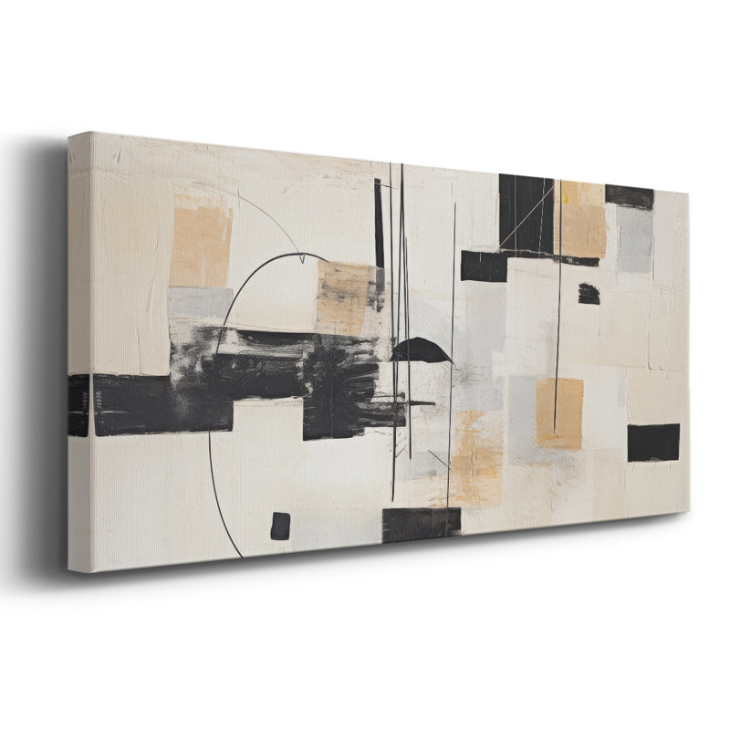 Abstrait, série CCLX, toile tendue avec châssis, prête à être accrochée, H 12 po x l 30 po