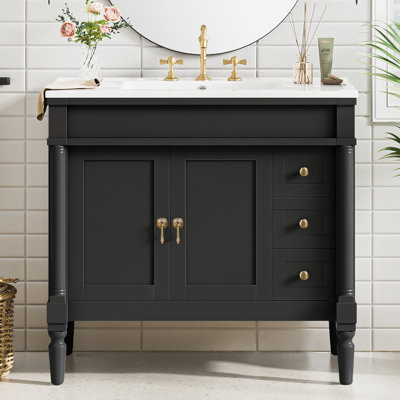 Exquisite 36" Bathroom Vanity With Ceramic Top