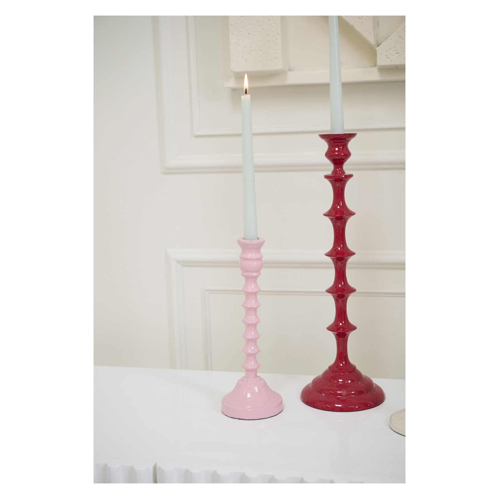 Candy Coated Candleholder 3.75"x 10"