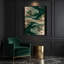 Abstrait paysage 42, art mural sur toile verte-1423531487