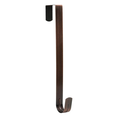 Support à couronne 12 po en acier pour porte d'entrée - Crochet robuste pour les décorations des Fêtes, conception durable et robuste