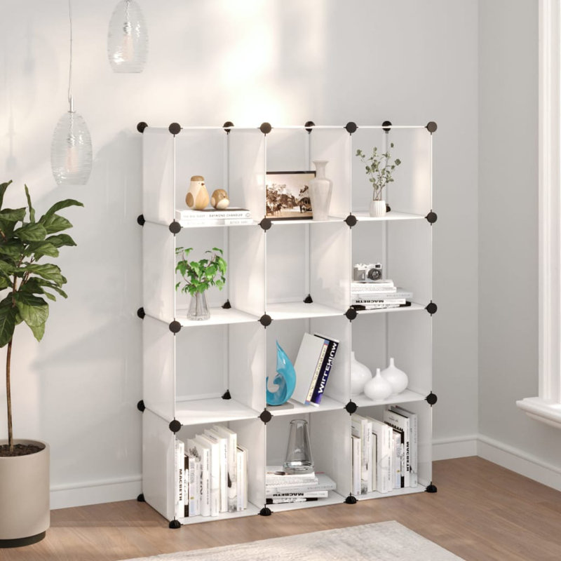 Rebrilliant Plastic Decorative Bin, White, 153.5cm H x 155cm W x 32cm D