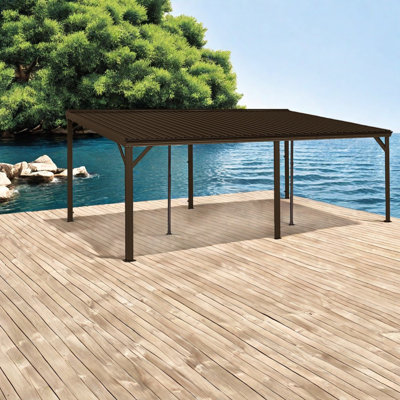 Auvents et pavillons de jardin robustes (avec cadre inclus), patio moderne en acier 12 x 20